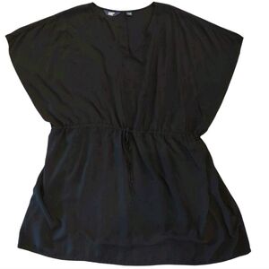 Lands' End Gathered Waist Kaftan Swim Cover-up Dress